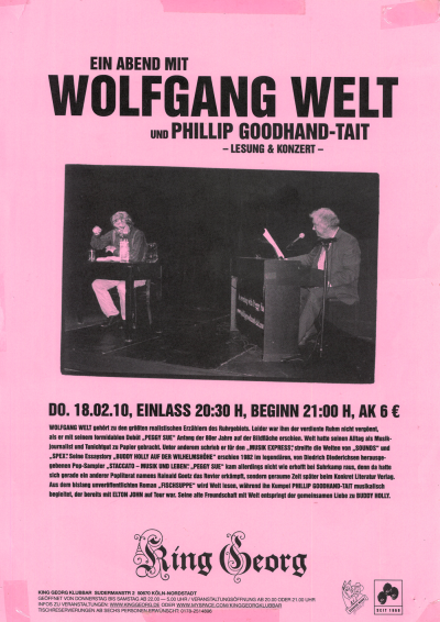 Wolfgang Welt und Phillip Goodhand-Tait